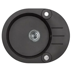 Кухонная мойка Alveus Roll 40 S, гранит, 59.5 см x 47.5 см x 16 см, черный цв.