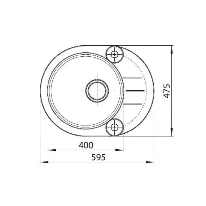 Virtuves izlietne Alveus Roll 40 S, granīts, 59.5 cm x 47.5 cm x 16 cm, melna krās.