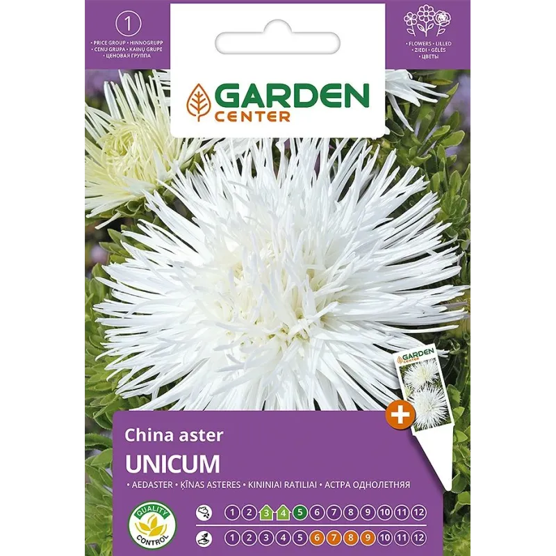 Sēklas Garden Center ķīnas astere Unicum, 0.5 g