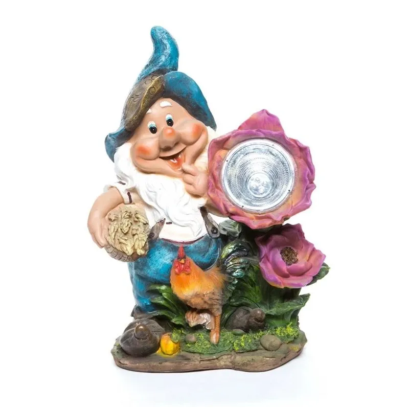 Dārza apdare Rūķis, Cālis, 21 cm x 33.5 cm x 44 cm, daudzkrāsaina