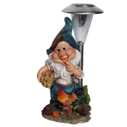 Dārza apdare Rūķis, Gailis, 51.7 cm x 27.7 cm x 24.2 cm, daudzkrāsaina