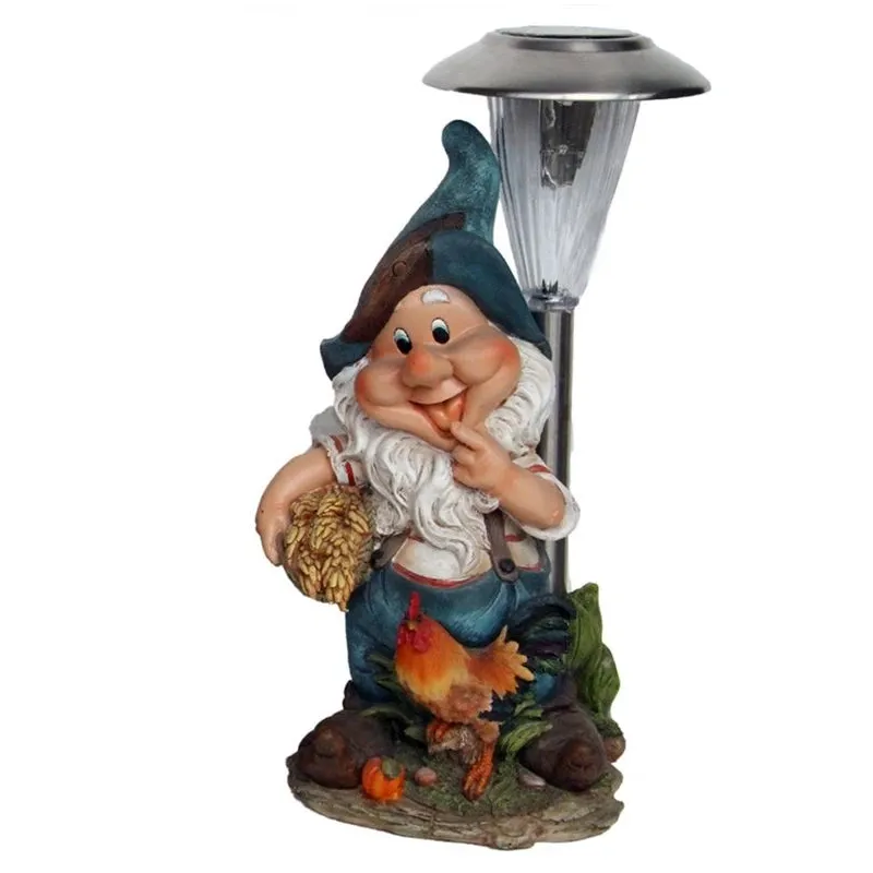 Dārza apdare Rūķis, Gailis, 51.7 cm x 27.7 cm x 24.2 cm, daudzkrāsaina