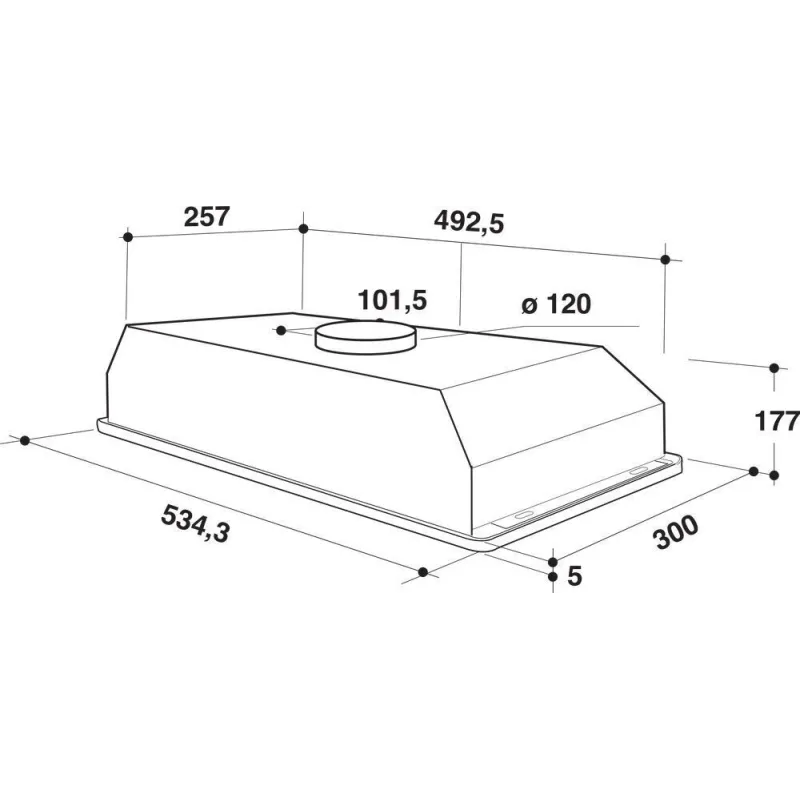 Įmontuojamas gartraukis Whirlpool WCT64FLSX, nerūdijančiojo plieno sp.