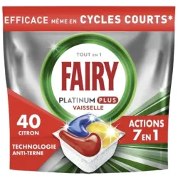 FAIRY Platinum Plus All in 1 Lemon trauku mazgāšanas kapsulas 40gab