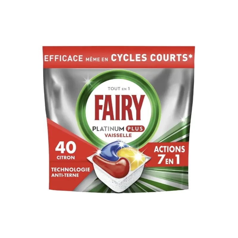 FAIRY Platinum Plus All in 1 Lemon trauku mazgāšanas kapsulas 40gab