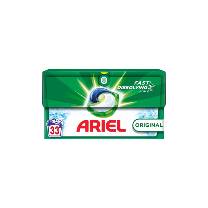 ARIEL Morning Dew 3in1 veļas mazgāšanas kapsulas 33gab