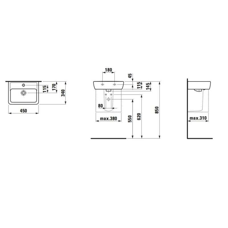 Izlietne pro 11951 45x34cm
