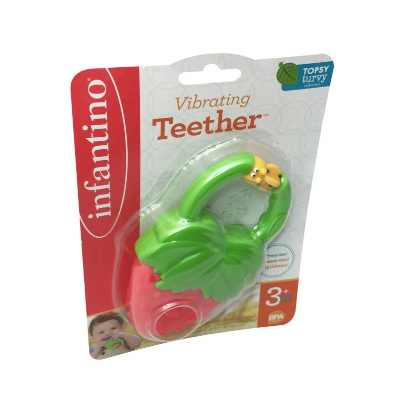 INFANTINO Vibrējoša kožamā rotaļlieta Zemene