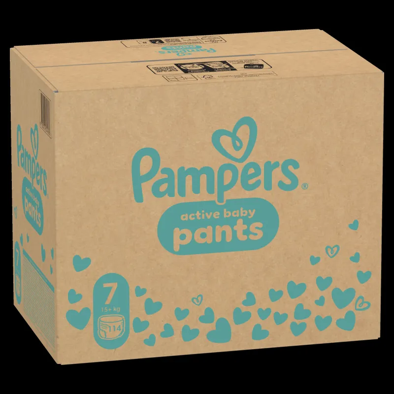 Pampers Pants Biksītes, Izmērs 7, 114 Autiņbiksītes, 15+ kg