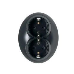 Rozete schneider renova 1+1 z-k melna