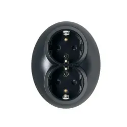 Kontaktligzda Schneider Electric Renova WDE007085, Iezemēta rozete, melna krās.