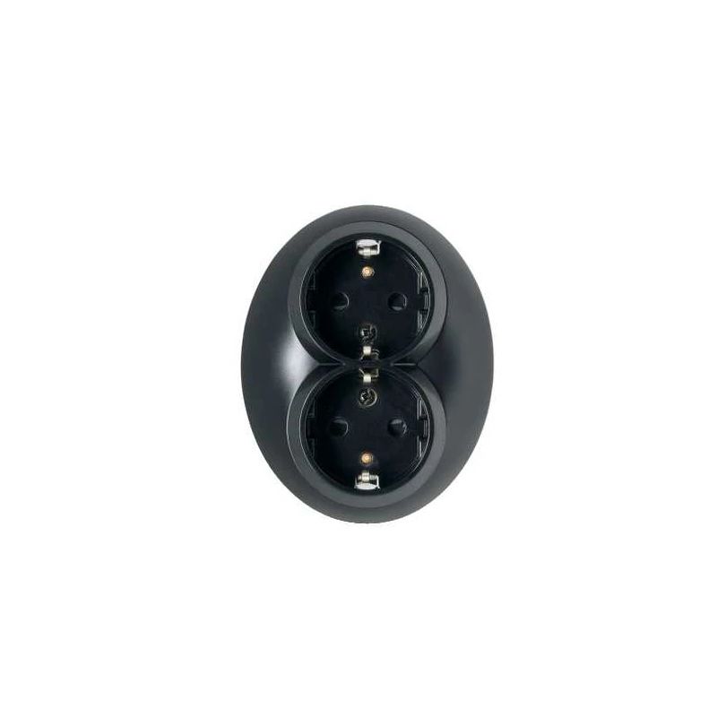 Rozete schneider renova 1+1 z-k melna