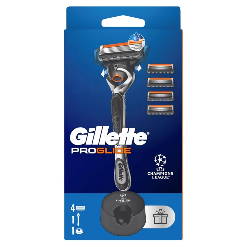 Gillette Fusion5 ProGlide Skuveklis Vīriešiem + 4 Skuvekļa Galviņas