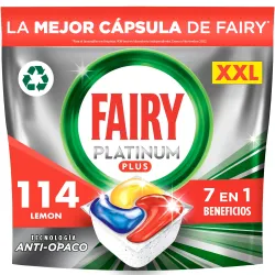 Fairy Platinum Plus All In One Dishwasher Tablets Lemon, 114 pcs