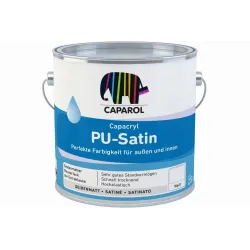Emaljas krāsa, daudzveidīgs Caparol Capacryl Pu-satin, pus-matēts, 2.4 l, balta