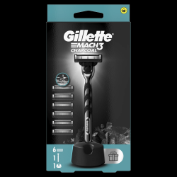 Gillette Mach3 Charcoal Razor + 6 Blades