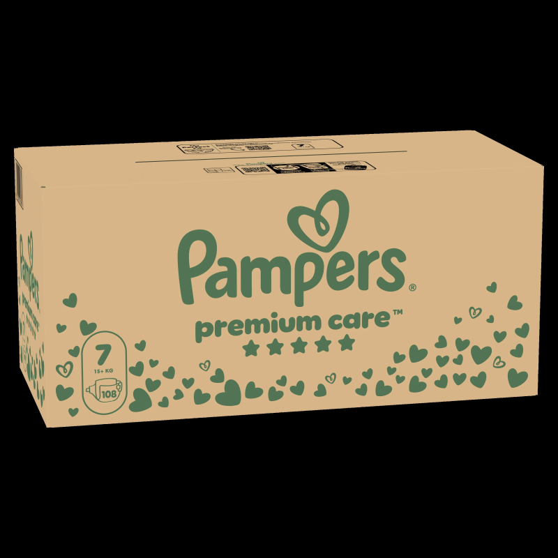 Pampers Premium Care Autiņbiksītes, 7 Izmērs, 108 Autiņbiksītes, 15+ kg