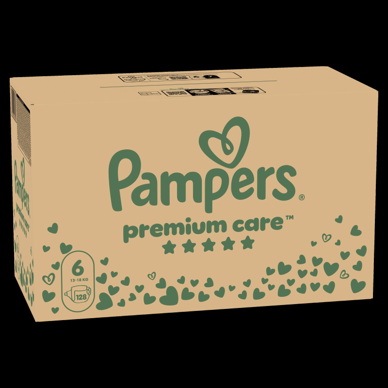 Pampers Premium Care Autiņbiksītes, 6 Izmērs, 128 Autiņbiksītes, 13-18 kg