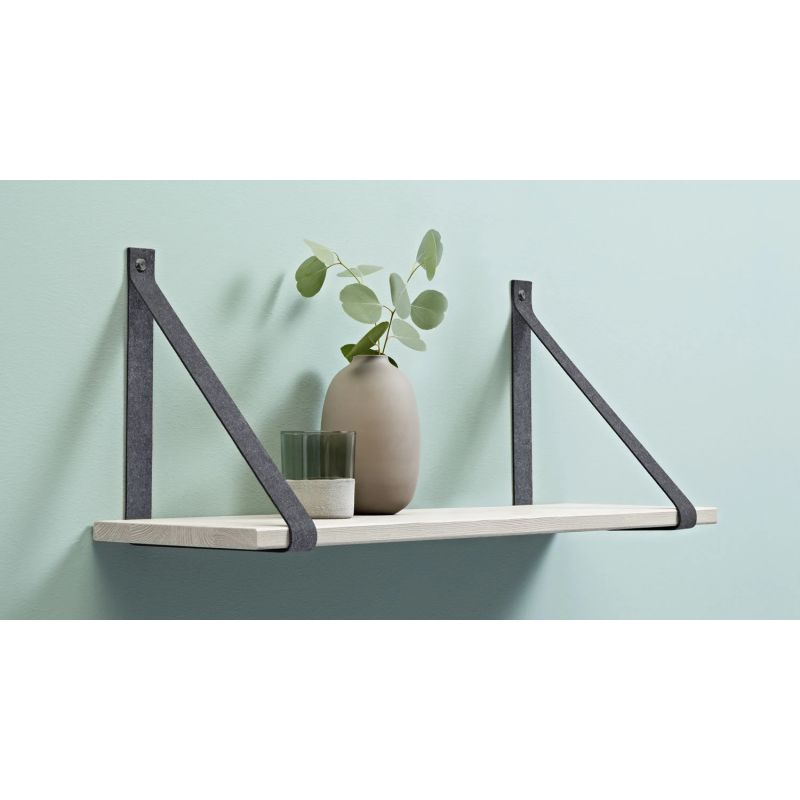 Ādas plaukta kronšt.2g 79x30x18 cm pel.