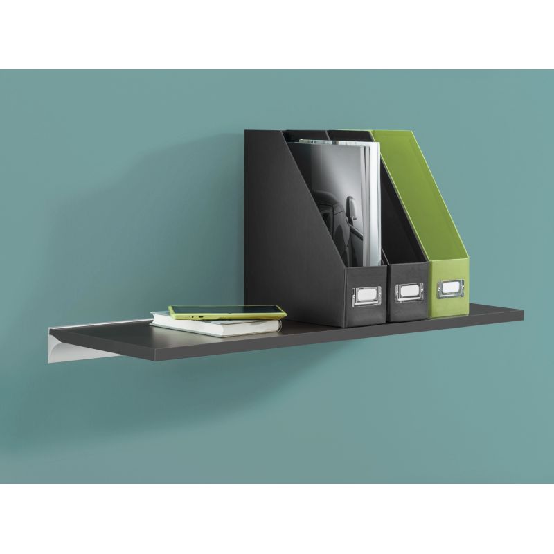 Plaukts lite 60x25x1.9cm antracīta