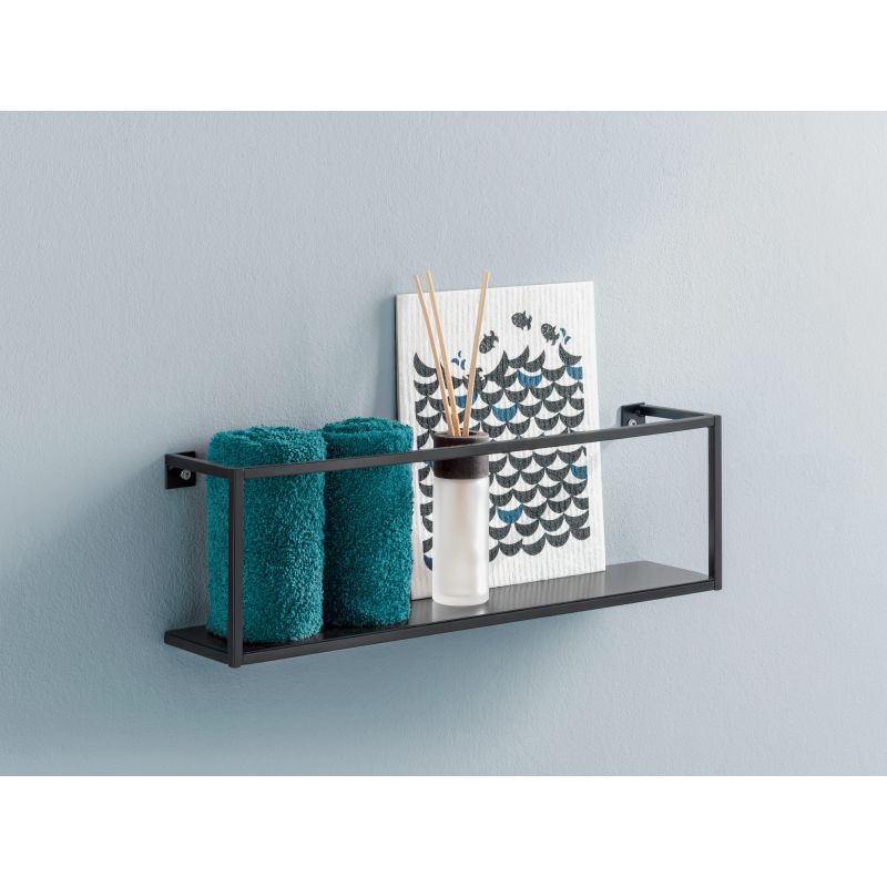 Plaukts aquarium 40x8x12 cm metāla melns