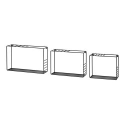 Sienas plauktu komplekts Dolle Lynn, melna krās., 10 cm x 26 cm x 42 cm