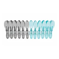 Veļas saspraudes J.E.SCHUM, 8.5 cm x 2 cm, polipropilēns ,pp,, 12 gab., daudzkrāsaina