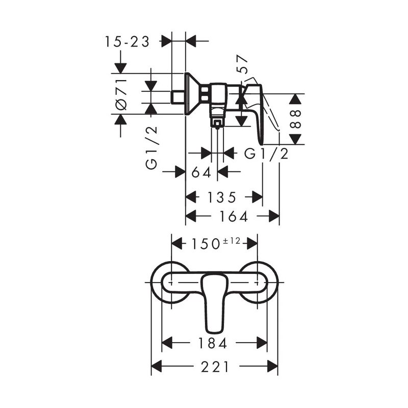 Maisītājs dušas mysport 71262000