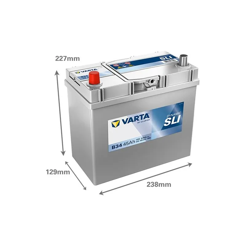 Akumulators Varta BD B34, 12 V, 45 Ah, 330 A