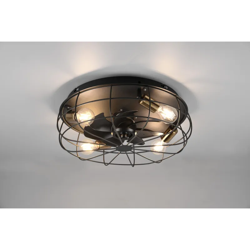 Griestu ventilators ar lampu Trio TRONDHEIM, 10 W, 4 gab.