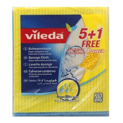 Vileda Wet Sponge Cloths 5+1 pcs