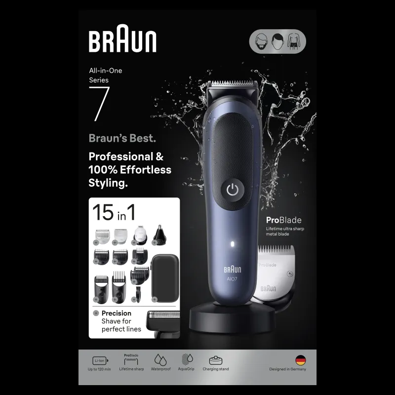 Многофункциональная бритва для тела и лица Braun AIO7580