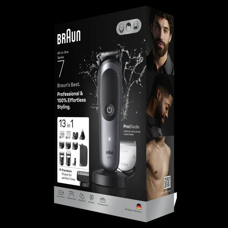 Daudzfunkcionāls ķermeņa un sejas skuveklis Braun 7 AIO7560