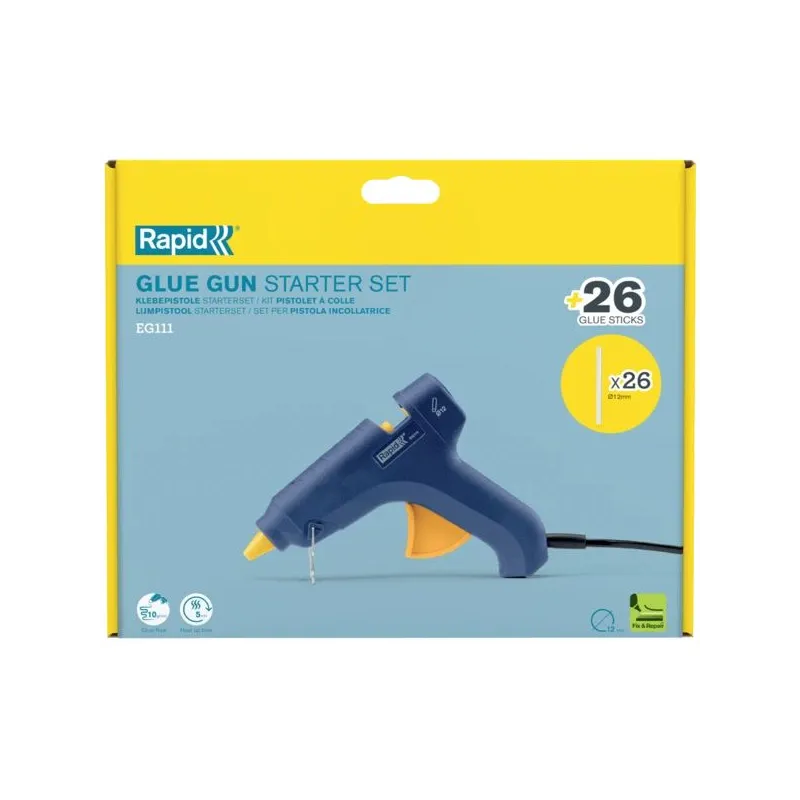 Klijų pistoletas EG111 + 500g klijų, Rapid