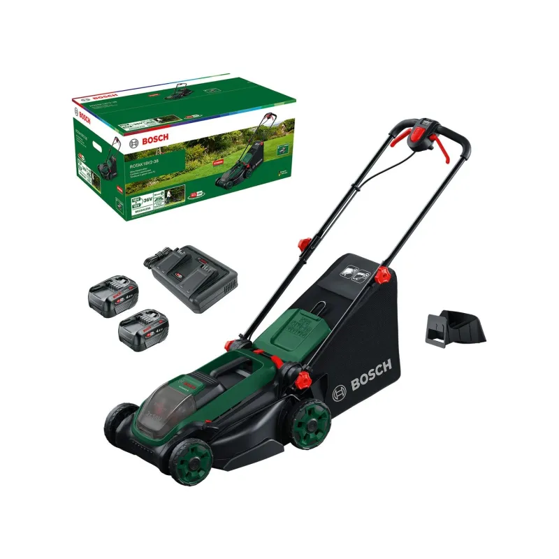 Akumulatora zāles pļāvējs Bosch Rotak 18V2-38. 38 cm