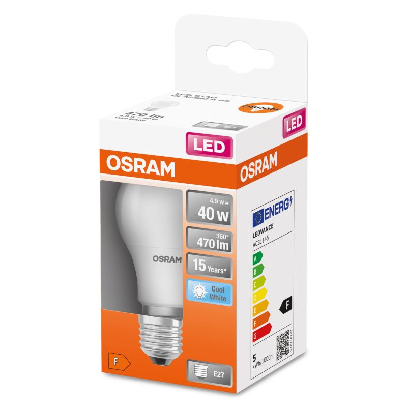 Spuldze led e27 a40 fr 4.9w-840