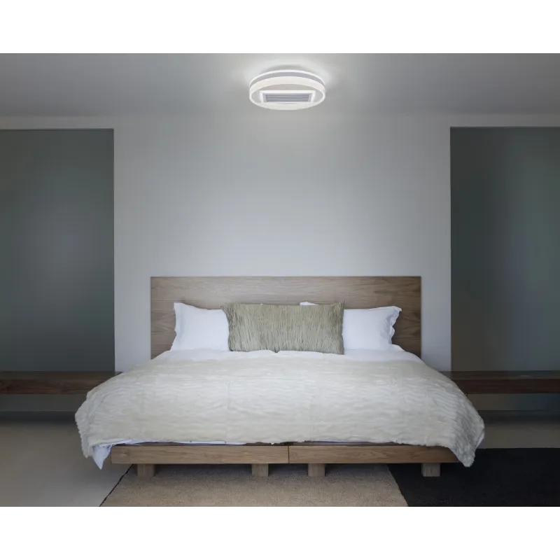 Lampa griestu+ventilators 55w cct apaļa