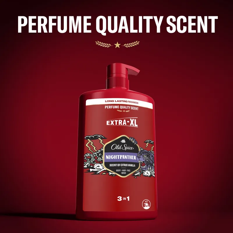 Old Spice Night Panther Dušo Želė Ir Šampūnas Vyrams, 1000 ml