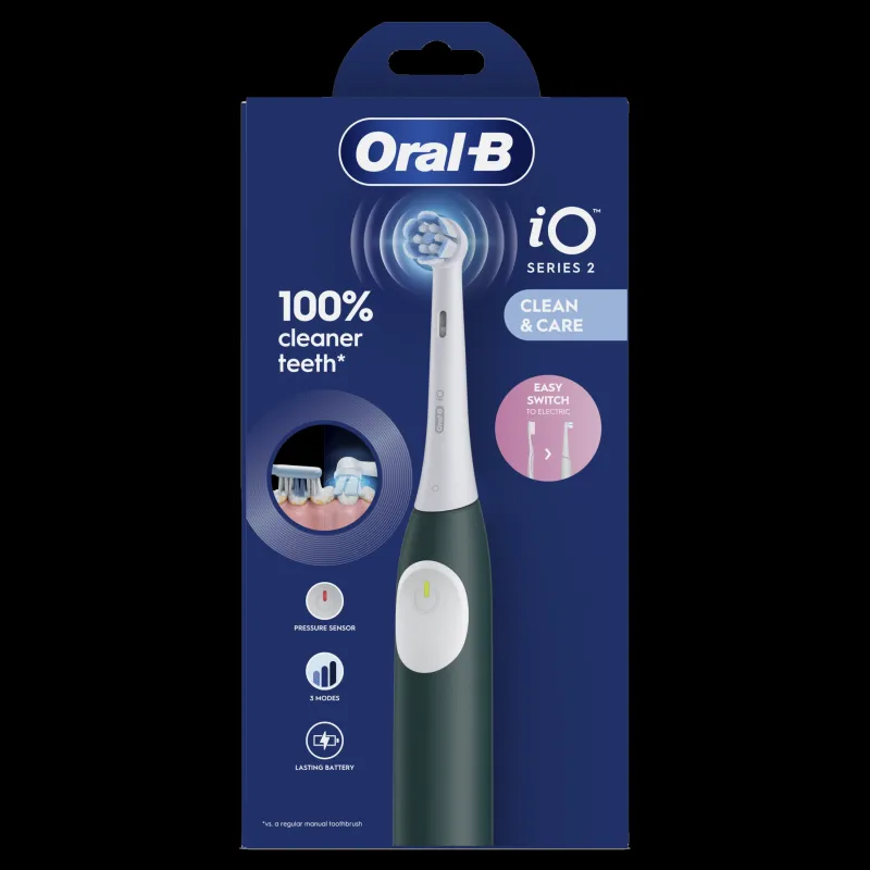 iOS2.1C9.0G Oral-B iO2 Elektrinis Dantų Šepetėlis Green Forest