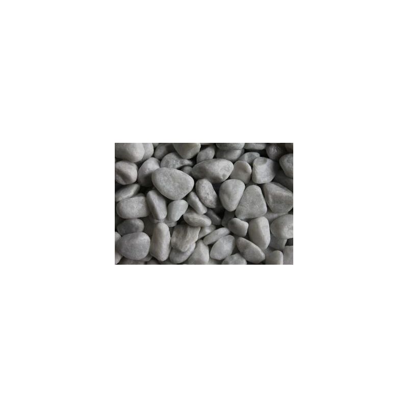 Dekoratīvie oļi baltie frakcija 5-12 mm