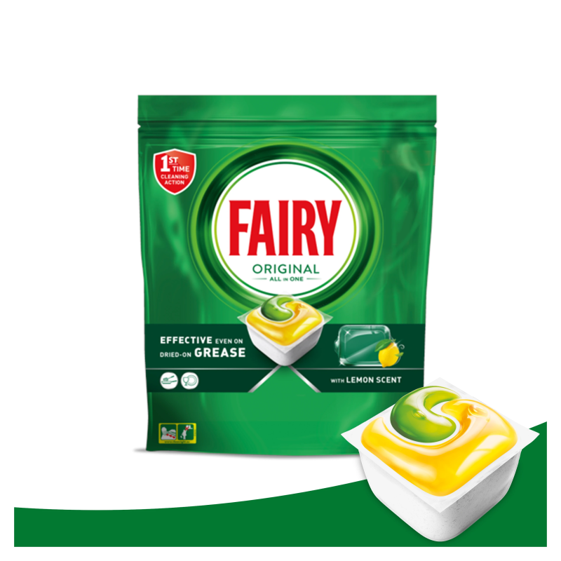 Fairy Original Viss Vienā Tabletes Trauku Mašīnai Lemon, 175 gab
