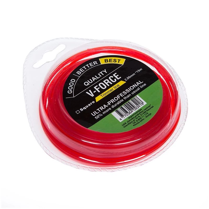 Aukla trimmerim kvad. 2,0mm 15m v-force