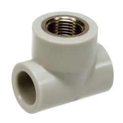 Kolmik ,kolme haruga, Sanitas, 90 °, 1-2 tolli - sisekeere-25 mm -Joodetav sisemine pool, polüpropüleen ,pp,