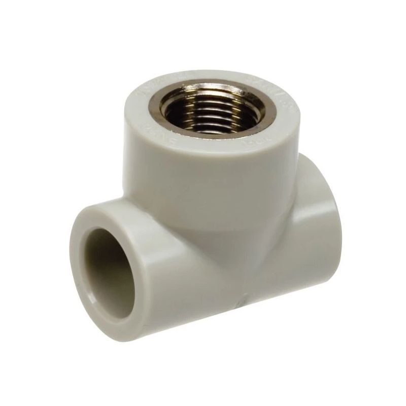 Kolmik ,kolme haruga, Sanitas, 90 °, 1-2 tolli - sisekeere-25 mm -Joodetav sisemine pool, polüpropüleen ,pp,