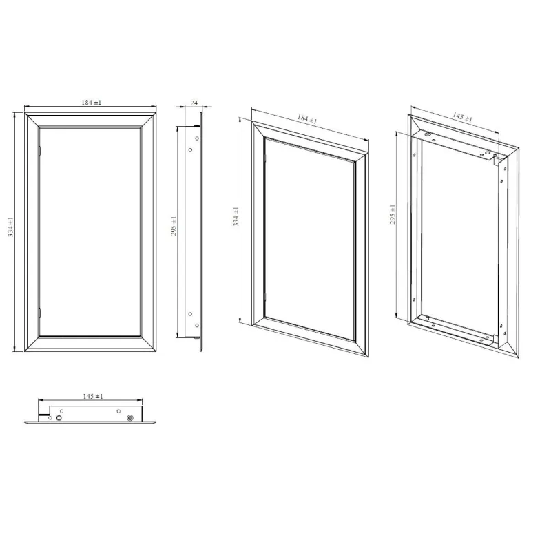 Revīzijas lūka Haushalt RD1530, 146 mm x 296 mm