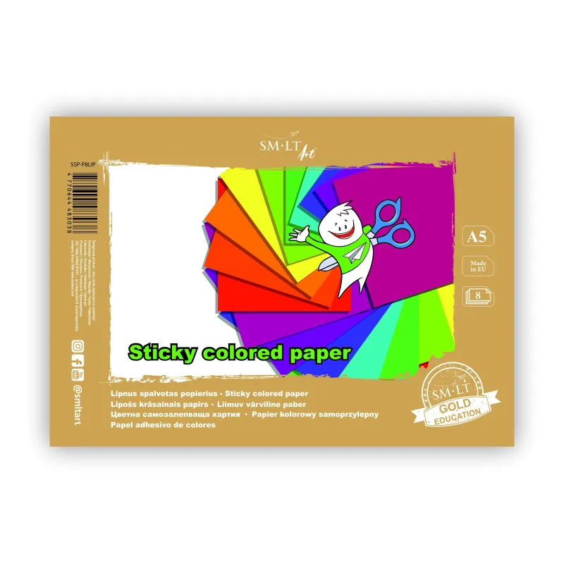 Krāsains papīrs SMLT, A5, 70 g-m², 20.9 cm x 14.8 cm