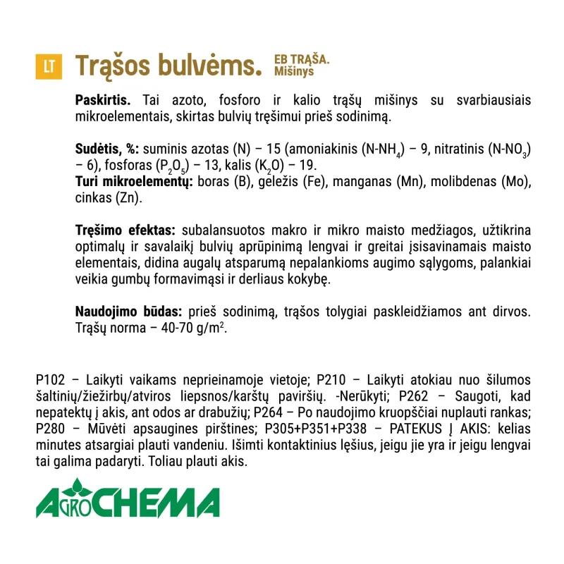 Mēslojums kartupeļiem Agrochema, lielam apjomam, 10 kg