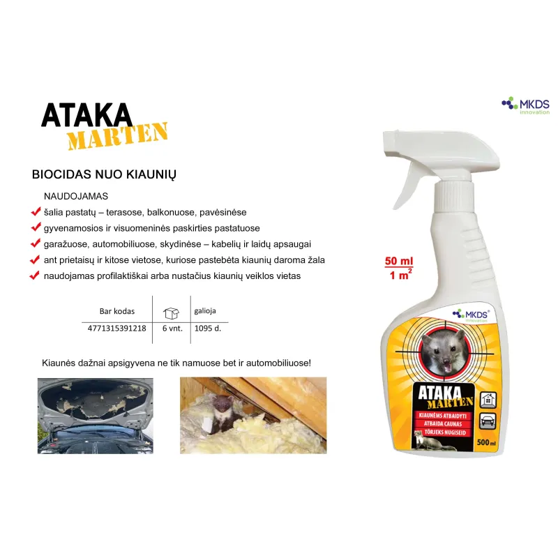 Atbaidīšanas līdzeklis Mkds Ataka Marten 3005882, 500 ml