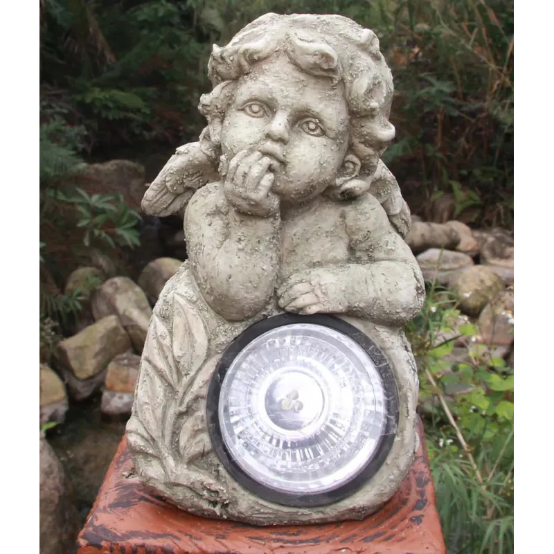 Dārza apdare Eņģelis NF16528-1, 14.5 cm x 12 cm x 23 cm, balta krās.-pelēka krās.