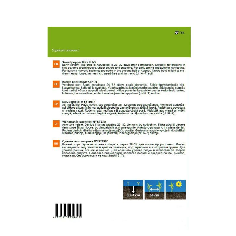 Dārz. sēklas viengad. paprika mystery